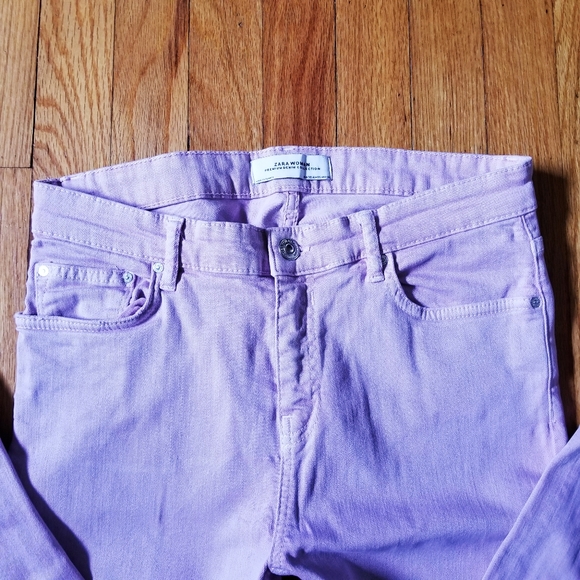 ZARA 5 Pocket Skinny Jeans Blush Pink 6 - Picture 5 of 8